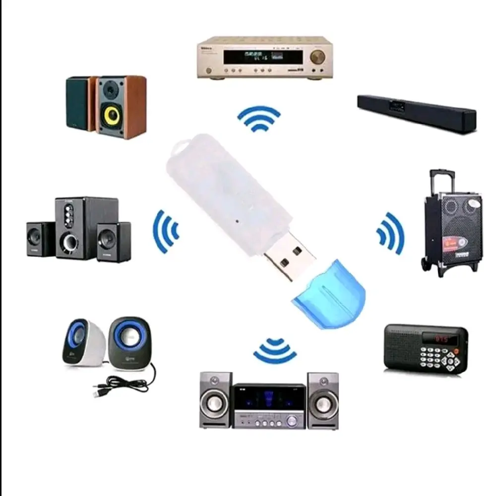 Audio USB Dongle Sambungan Receiver Tanpa Kabel Plug And Play Langsung Connect Bluetooth Speaker Aktif Wireless