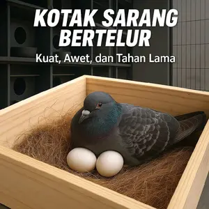 Tempat bertelor ukuran 22x22 + serabut