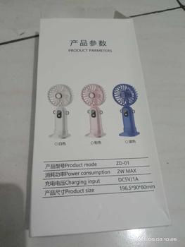 Product Review of CID39 Kipas Angin Lipat Mini Portable LED Display 5-Speed Wind Adjustment Kipas Genggam Kipas Kecil Foldable from a**s 0