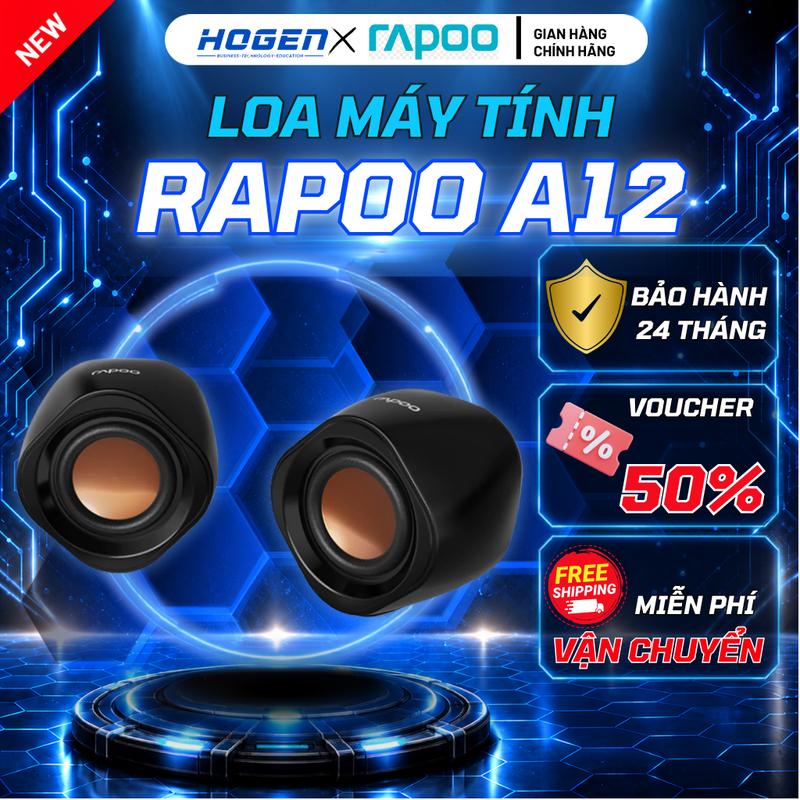 Loa RAPOO A12 Wired Speaker | multimedia 2.0 có dây | Jack 3.5mm + USB | BH 24 Tháng