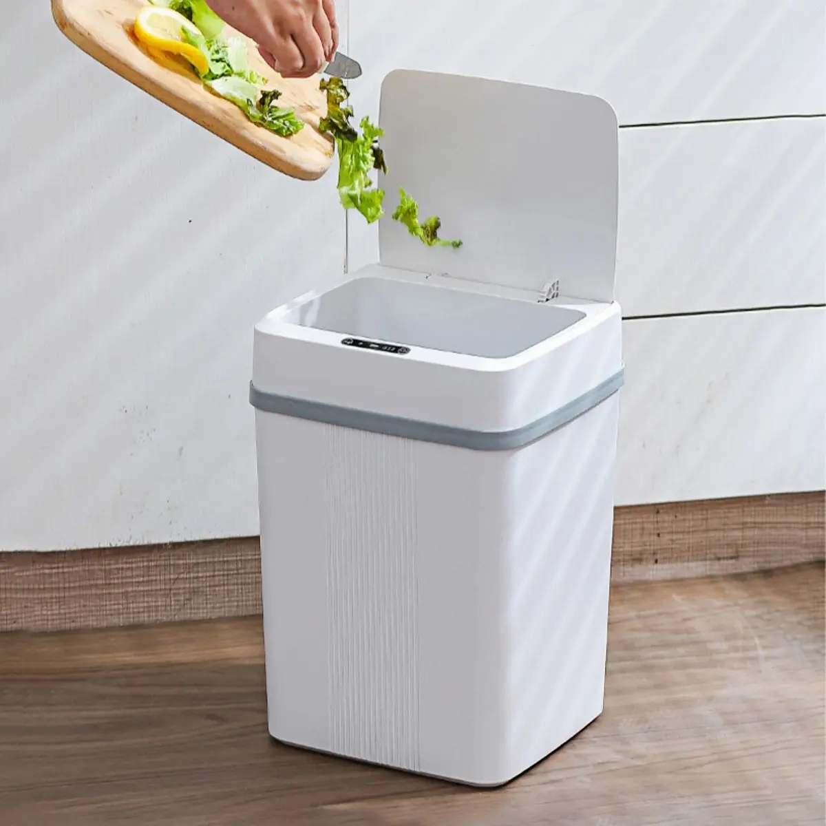 udmall.sg Automatic Induction Garbage Fully Automatic Living Room Kitchen Bathroom Garbage Intelligent With Large Capacity