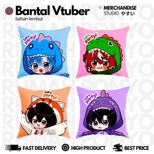 RP1 - Pillow / Bantal Sofa Vtuber EOS Sol4ce Harris Souta Gin Arion / Bantal Tidur Empuk Dan Nyaman / Bantal Anak