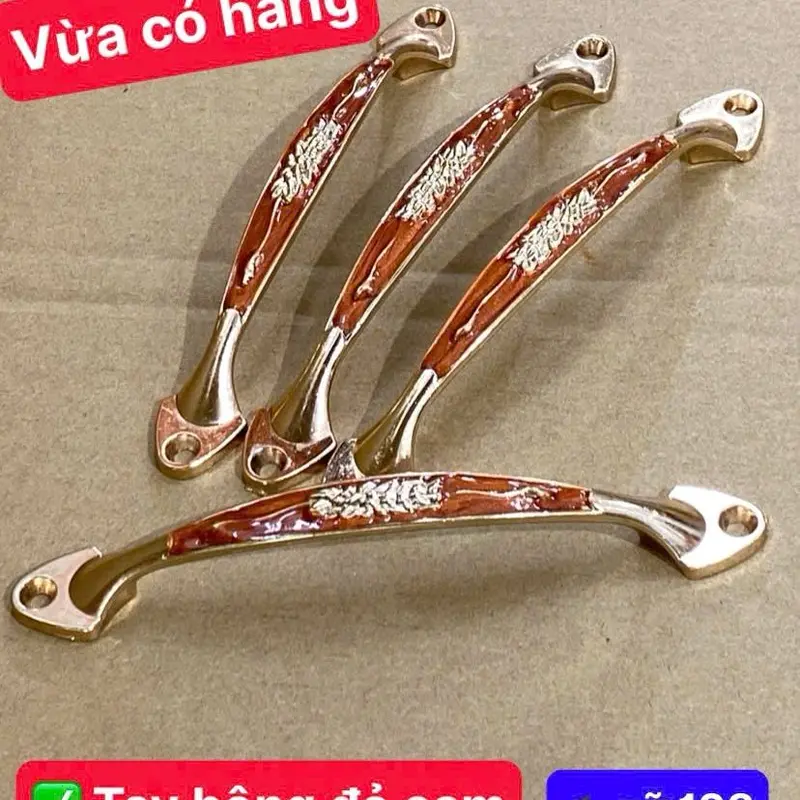 tay cầm cửa, tay nắm tủ bếp, ngăn kéo,... hoa cúc đủ màu nâu, đỏ, vàng, trắng sữa 3