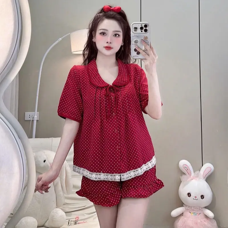 A16 (BIGSIZE) BỘ PIJAMA TIỂU THƯ CỔ SEN CHẤT ĐŨI HÀN CAO CẤP