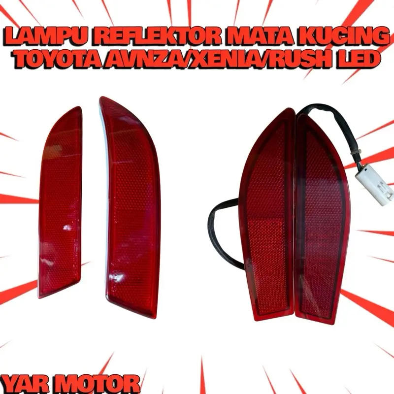LAMPU REFLEKTOR MATA KUCING BEMPER BELAKANG AVANZA XENIA RUSH LED/NO LED ORIGINAL SATUAN