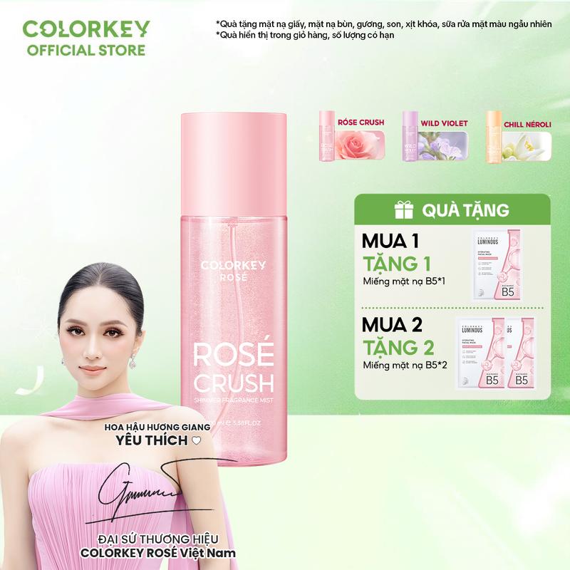 MỚI Body Mist COLORKEY ROSÉ CRUSH Hương Thơm Ngọt Ngào Tươi Mới 100ml