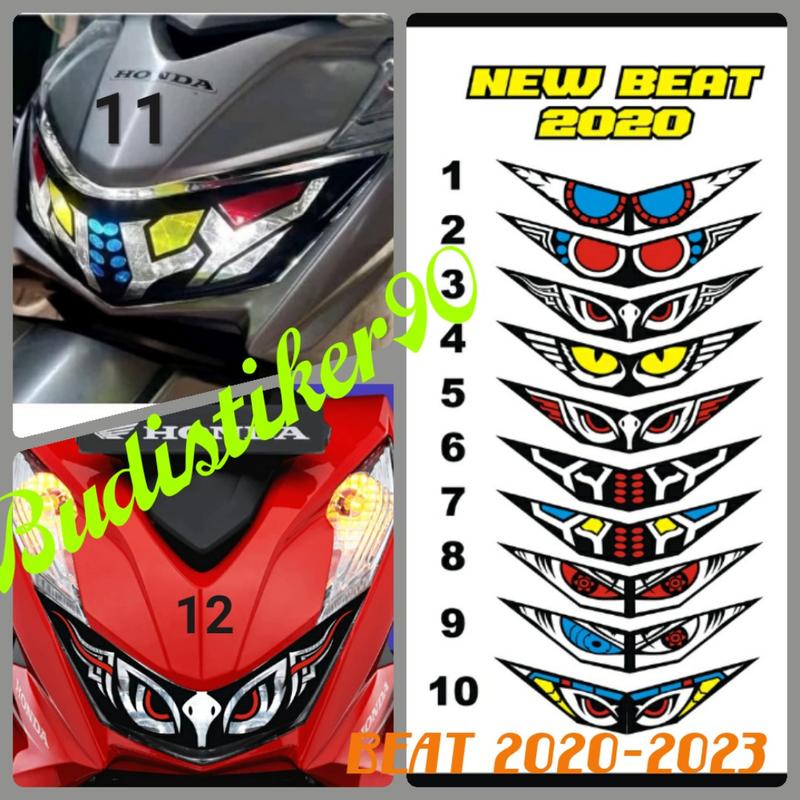 Stiker lampu depan beat new/deluxe/street 2020-2024 0