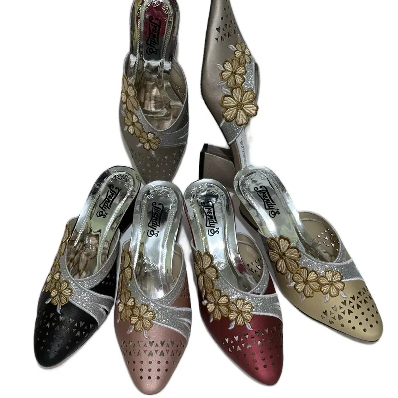 Sandal Hak DMN-04 Wanita Simpel dan Elegan Ukuran 37-42 - Heels High Karet Pesta Shoes Sendal Kaca 1