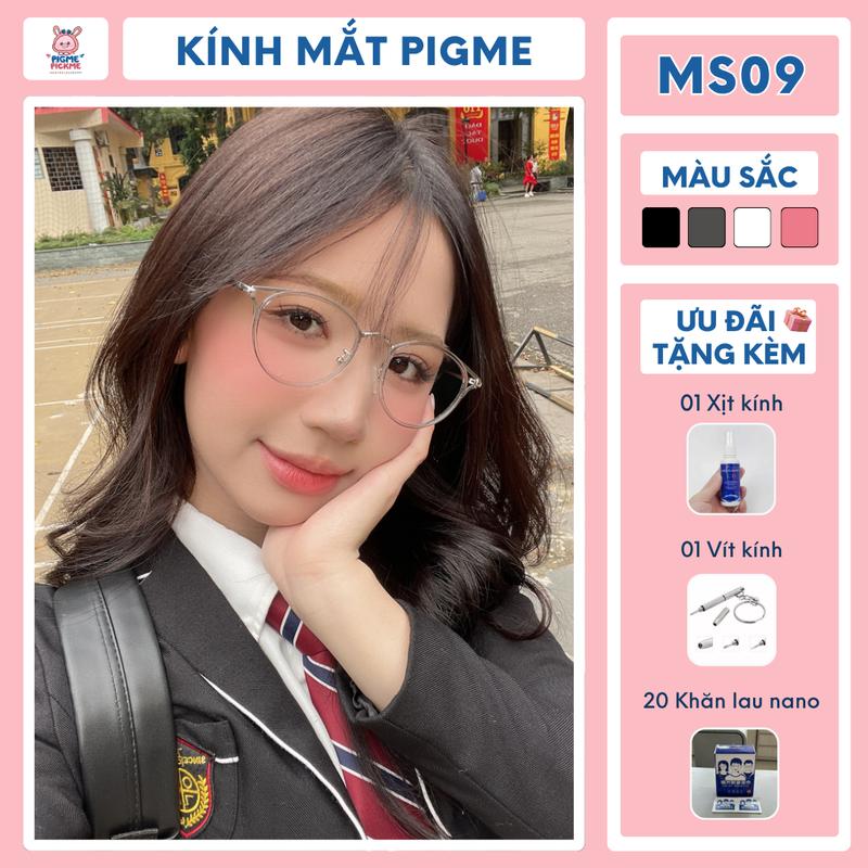 Gọng kính cận nữ mắt mèo chất liệu nhựa lõi kim loại xinh xắn, dễ đeo MS09