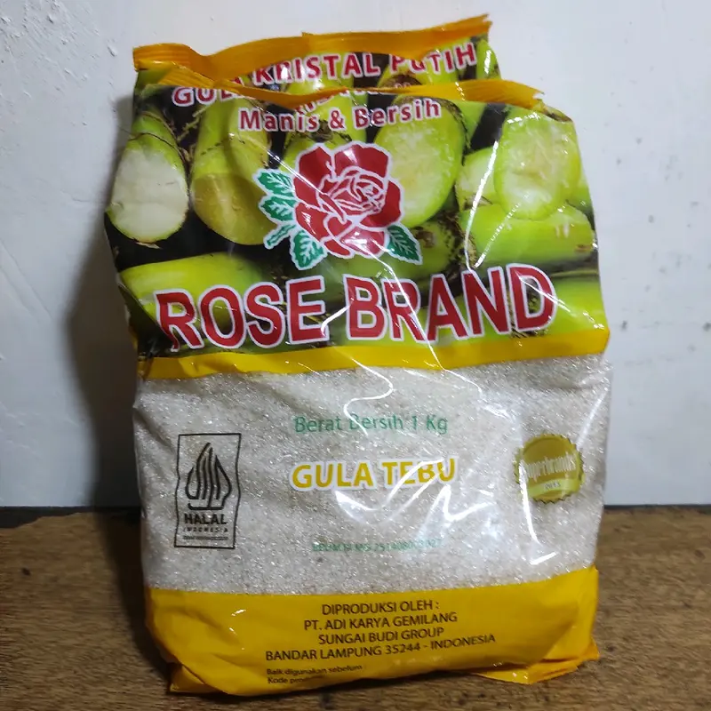 Gula Pasir Rose Brand Kemasan Kuning 1 kg - Gula Putih Berkualitas Tinggi - Food, Sugar 1