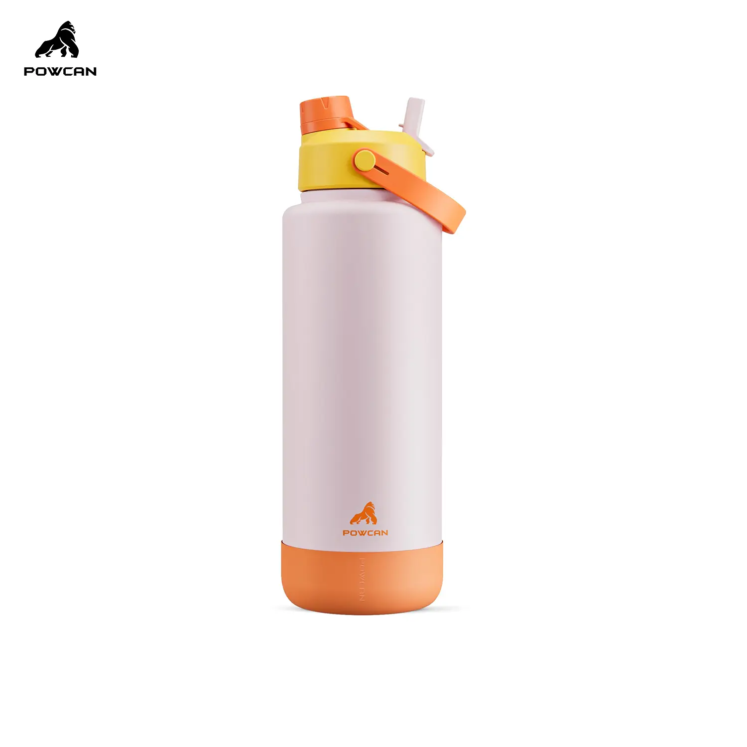 Botol Air Tersulut POWCAN dengan Tutup 2-in-1 Sedotan dan Mulut Botol, Anti Bocor, Bebas BPA, Botol Air Baja Tahan Karat Dinding Ganda untuk Olahraga, 500 ml/768 ml/1100 ml Vakum