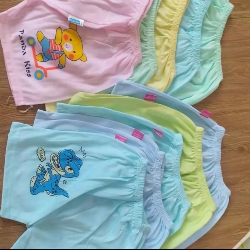 (Combo 10)Quần thun mỏng cho bé thích hợp bé mặc bỏ bỉm size 3-14kg