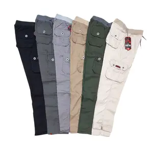 Celana Panjang Cargo Anak Anak Tanggung 6-12 Tahun Pinggang Karet Fashion Katun Twill Tebal Melar(Cargo Anak)