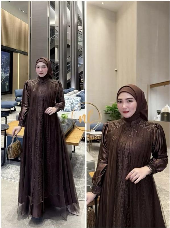 LEYA Dress Gamis Terbaru velvet Mix Brukat Tille Gamis Pesta Kondangan Elegant Gamis Muslimah Lebaran Terbaru 2026 Formal Mewah Satin Zipper Kancing Casual Wanita Dewasa LEYA Dress Gamis Terbaru velvet Mix Brukat Tille Gamis Pesta Kondangan Elegant Gamis Muslimah Lebaran Terbaru 2026 Formal Mewah Satin Zipper Kancing Casual Wanita Dewasa