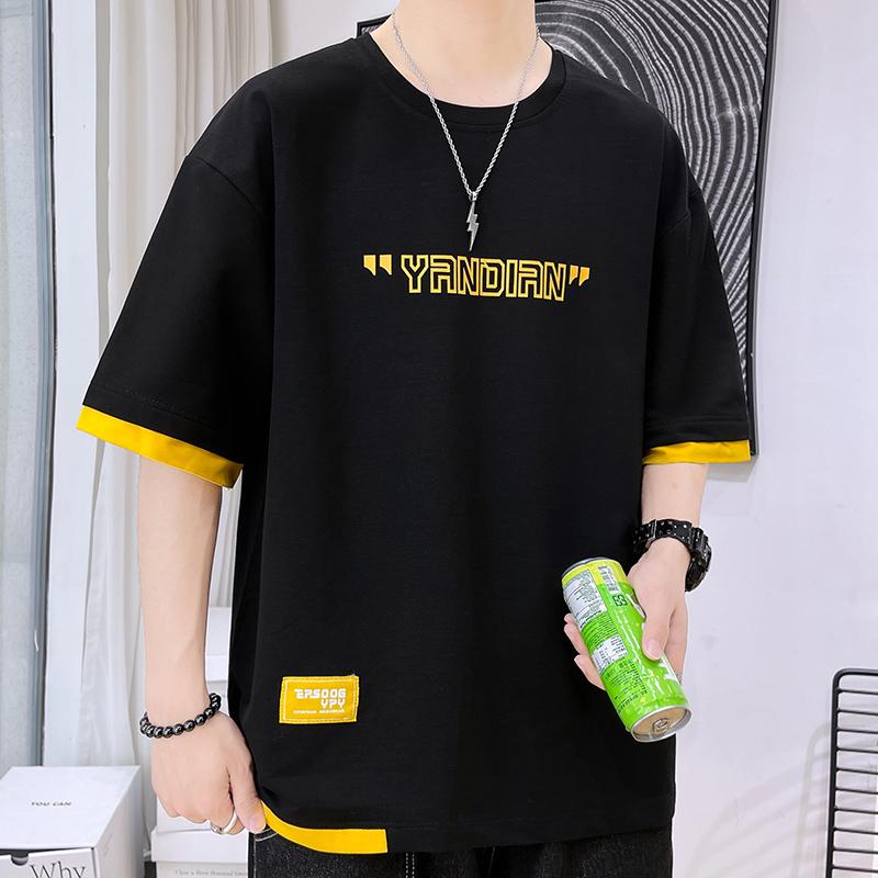 Product Introduction of Baju-T, Ketibaan Baru, Gaya Preppy, Trend Korea, Slim Fit, Diperbuat daripada Kapas, Boleh Diregangkan, Bernafas, Lengan Separuh, Sesuai untuk Pakaian Kasual Lelaki, Model Pasangan, Dalam Lapisan Asas, Leher Bulat, Sesuai untuk Sukan, Lengan Pendek. gym. 2
