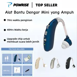 POWRISE ALAT BANTU DENGAR peningkatan chip rechargeable mini usb baterai tahan lama simple orang tua