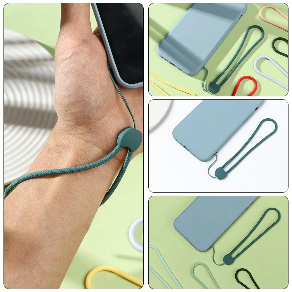 Fashion Gym Sports Wrist Straps Anti-lost Rope Hanging Cord Silicone Phone Lanyard