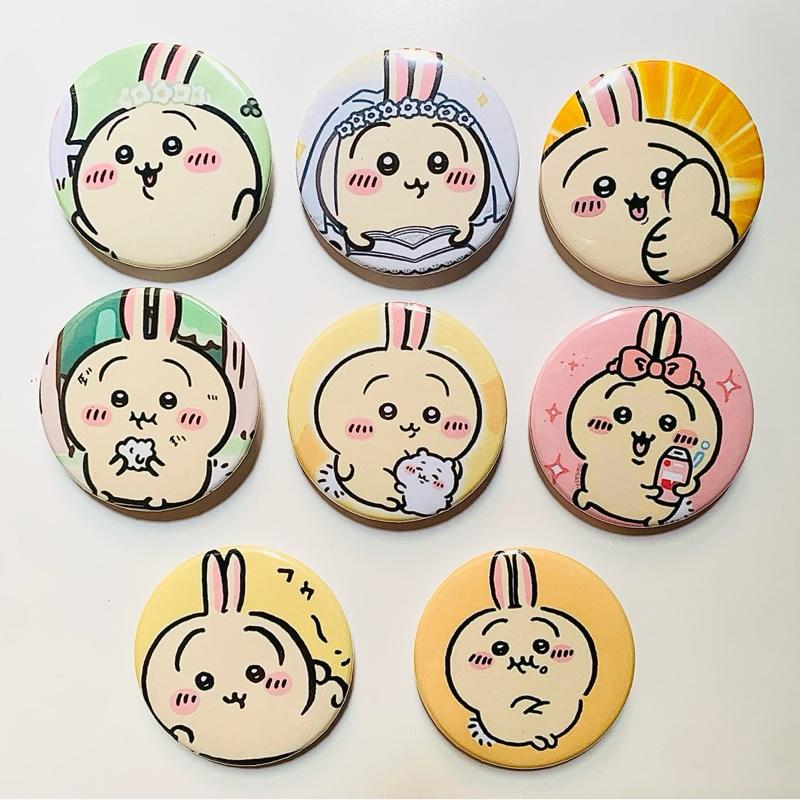 Chikawa Huy Hiệu Ghim Usagi Dễ Thương Trang Trí Balo Túi Xách Size 4x4cm…