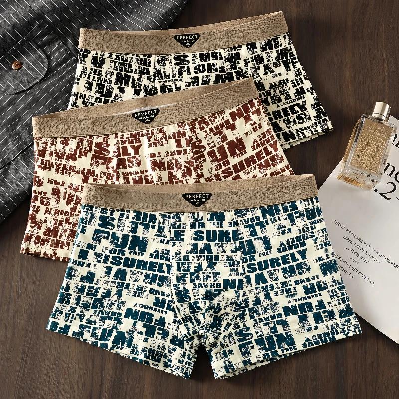 【Mua 2 tặng 2】Quần lót nam vải cotton nguyên chất, kiểu cạp thẳng không cao không thấp quá, mặc được mọi lúc, cả đi làm, đi chơi, ăn cơm cùng gia đình hay ngủ đều thoải mái