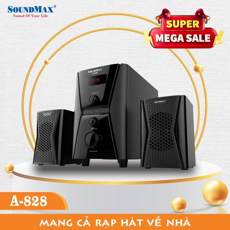  Loa SoundMax A-828 có bluetooh thiết kế nhỏ gọn  | Loa máy tính SoundMax A828 - Loa Nghe Nhạc Bluetooth 