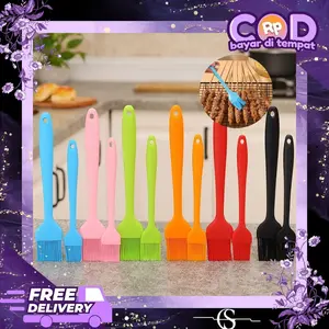 Kuas Silikon Food Grade Tahan Panas 230°C untuk Masak & BBQ - Kuas Kue Mentega Oles Minyak Barbeque