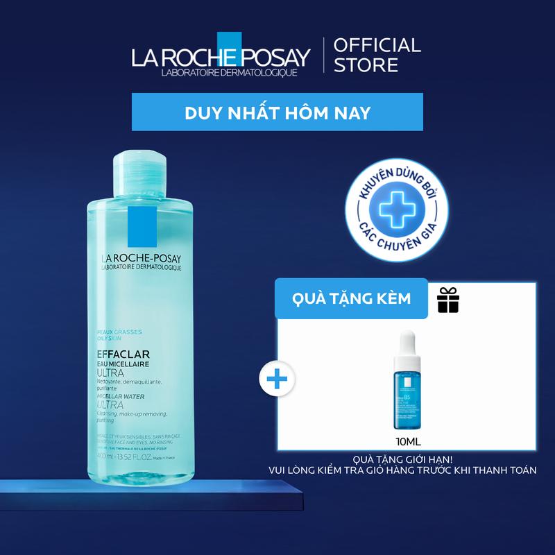 Nước làm sạch sâu và tẩy trang dành cho da dầu Effaclar Micellar Water 400ml