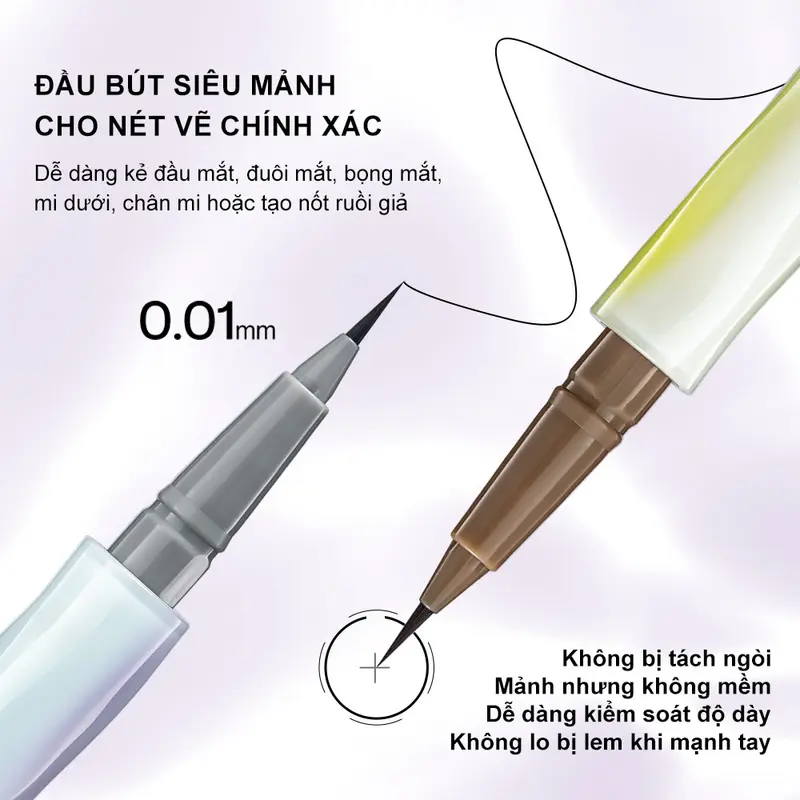 UKISS - Bút Kẻ Mắt Nước 0.5ml, Đầu Siêu Mảnh, Chống Thấm Nước,Chống Nhòe, Lâu Trôi, Mỹ Phẩm Trang Điểm Cho Nữ 5