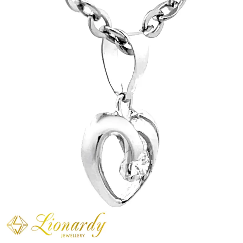 Lionardy Jewellery Liontin Berlian Model Solitaire - Diamond Pendant - Emas Putih - LDASC-TR040 1