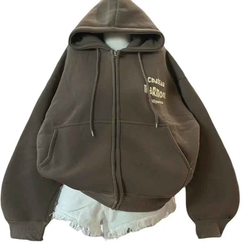 Áo Khoác Hoodie Nam Nữ Chateau Marmont Form Rộng Zipper Nón To Chống Nắng Chất Nỉ Dày Dặn Giữ Ấm Thu Đông aria windbreaker