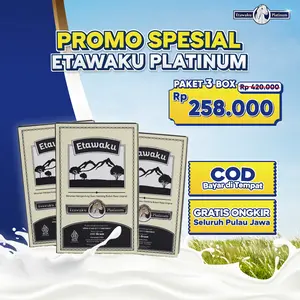 3 BOX SUSU kambing etawaKU PLATINUM 200 GRAM ORIGINAL bubuk etawa Minuman Serbuk Bahan Dairy Goat Milk  Pengganti Uht tinggi kalsium