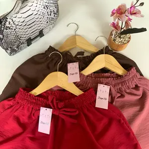 Zippo-YD PAKET 3 pcs Celana Pendek Wanita Bahan Cringkle Airflow Adem Nyaman Tebal untuk Keseharian