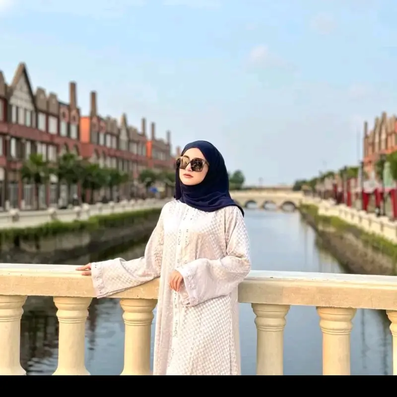 Abaya Exclusive Azura embos silk kotak payet cristal mewah cantik Gamis Wanita Hitam Lebaran 8