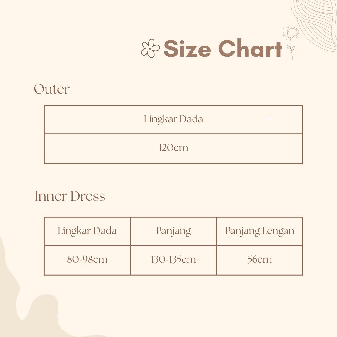 One Set Elegan Set 3in1 (Outer Syal + Inner Dress + Hijab) OOTD Kondangan Wanita Korean Style - LN237