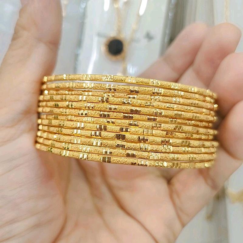 gelang kroncong set 12 motip bambu 6 motip cantik maret edisi eid mubarok mewah Emas Gold 4