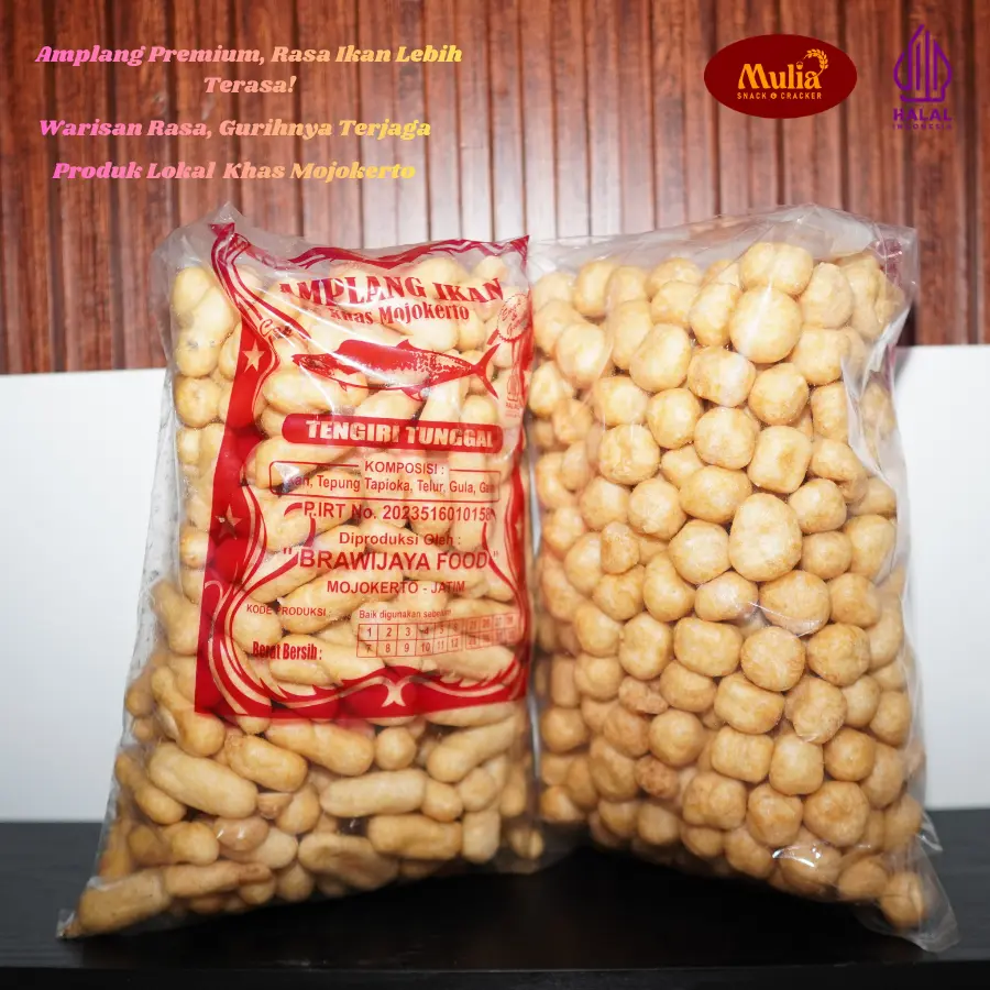 Kerupuk ikan tengiri / amplang ikan tenggiri khas Mojokerto kemasan 700GRAM