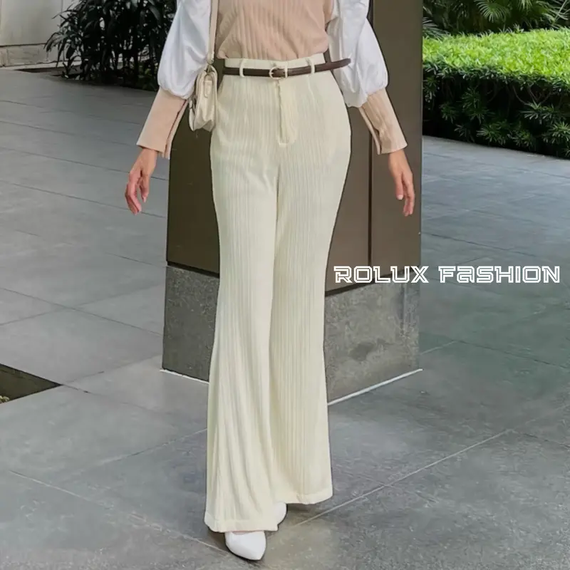 CELANA CUTBRAY KNIT WANITA  Kulot Higwaist Knit Cutbray Wanita Premium 8