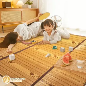 Tikar Bambu 3 Lipat Alas Lantai 180x200cm tikar Bambu Lipat Kasur Lantai Jumbo Kamar Ukuran Jumbo