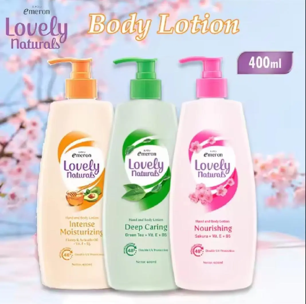 Emeron Lovely Natural Hand Body Lotion Deep Caring Nourishing Intense KEMASAN BESAR 400 ML - Pelembab Tubuh | HANDBODY MURAH