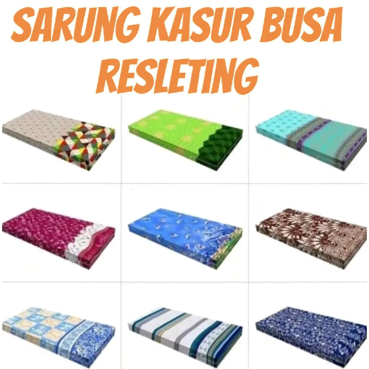 sarung kasur busa resleting // sprei resleting 180 bahan katun tanpa Bantal