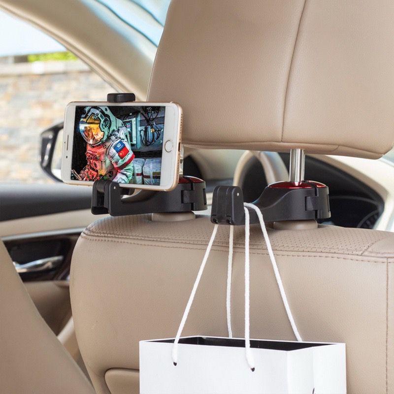 G02 CAR HOLDER HP 2IN1 DI MOBIL CAR HOOK MOBILE PHONE HOLDER / alat gantungan di mobil / Holder mobil L2 3