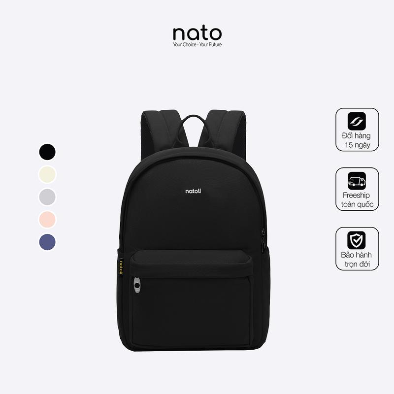 balo đi học nam nữ Natoli đơn giản nhiều ngăn chống nước Balo Basic Backpack B2