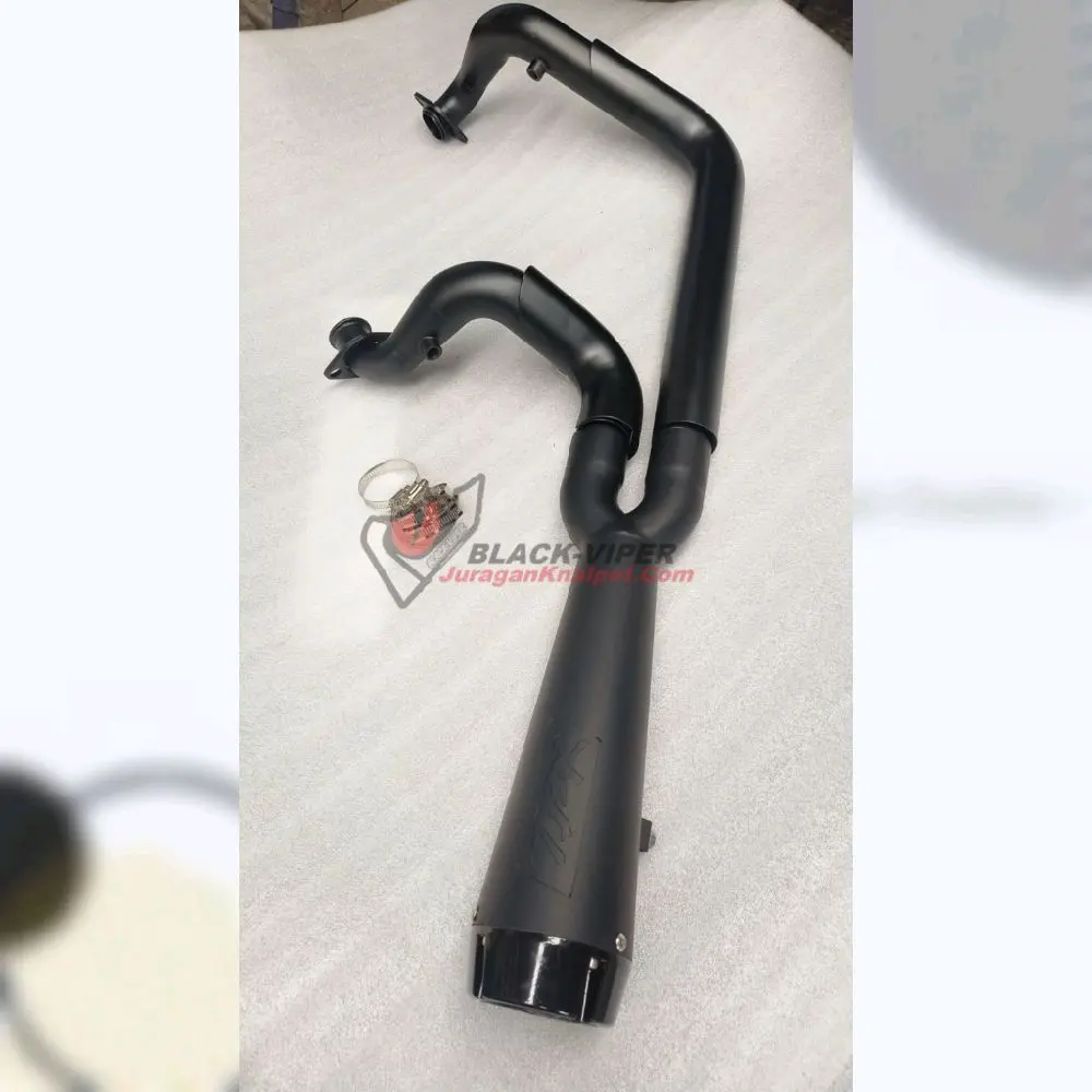 Black-Viper Knalpot Muffler Harley-Davidson Model TBR untuk Touring RoadGlide Sportster Dyna Ultra StreetGlide Suara Bass Tebal Gahar Blarrrghh