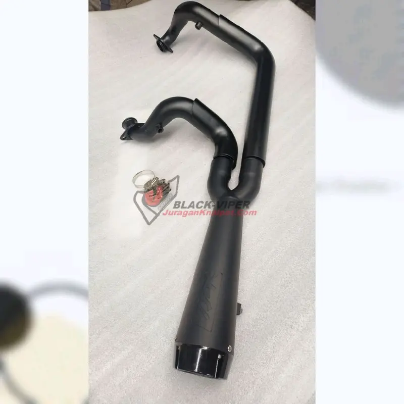 Black-Viper Knalpot Muffler Harley-Davidson Model TBR untuk Touring RoadGlide Sportster Dyna Ultra StreetGlide Suara Bass Tebal Gahar Blarrrghh