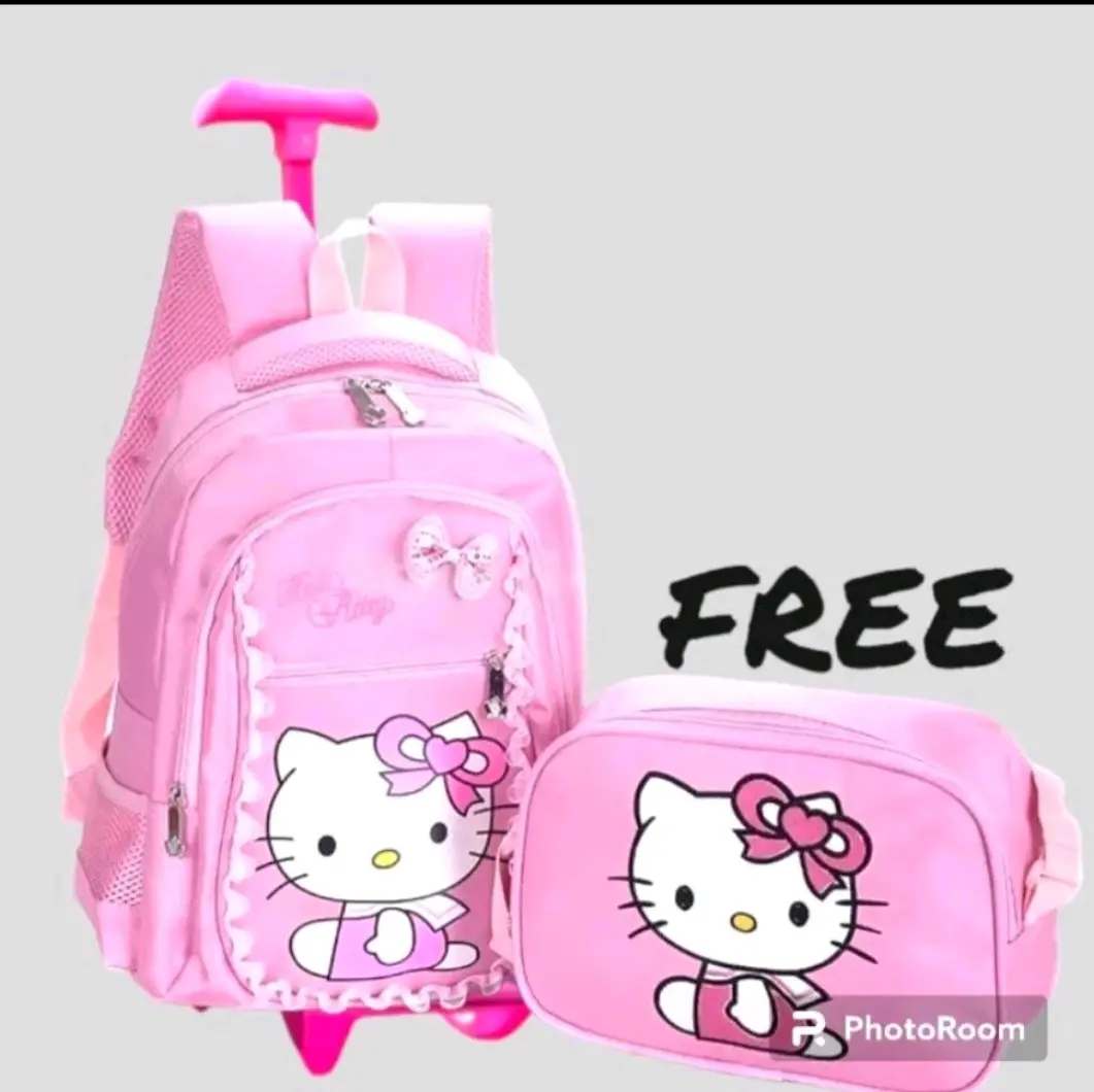TROLLY HELLOKITTY RENDA Tas Punggung Ransel Trolly Sekolah Anak TK SD Fashion Sekolah Cewe