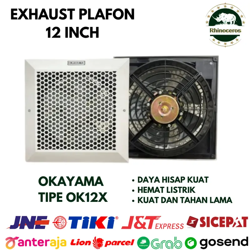 Exhaust Fan Plafon 10 Inchi Kipas Plafon Blower Hexos Kamar Mandi Dapur Angin Hisap Isap Asap 6