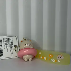 Gantungan Kunci Ganci Lucu Beruang Lucu dengan Rantai Kunci dan Desain Unik untuk Hadiah