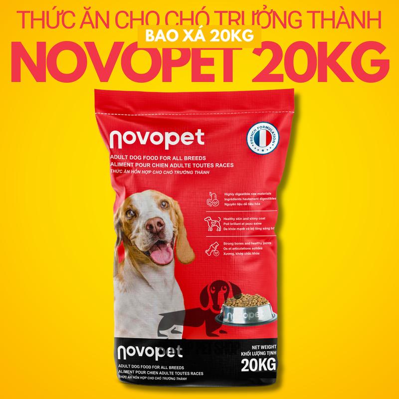 Hạt Novopet Cho Chó Trưởng Thành Vị Bò - Bao 20kg Không Chia Gói, Date Mới
