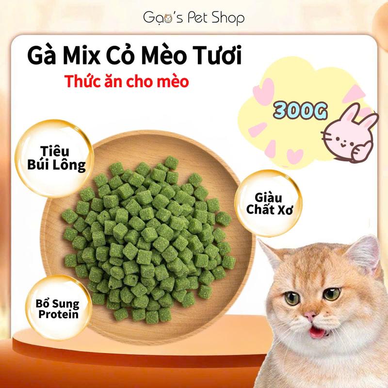  N1- Gà Mix Cỏ Mèo Viên Sấy Khô Loại 1 Không Vụn Hỗ Trợ Mèo Tiêu Búi Lông Giảm Stress Cung Cấp Dinh Dưỡng Cần Thiết Cho Mèo 100G 300G 500G tăng cân ăn đồ thanh 