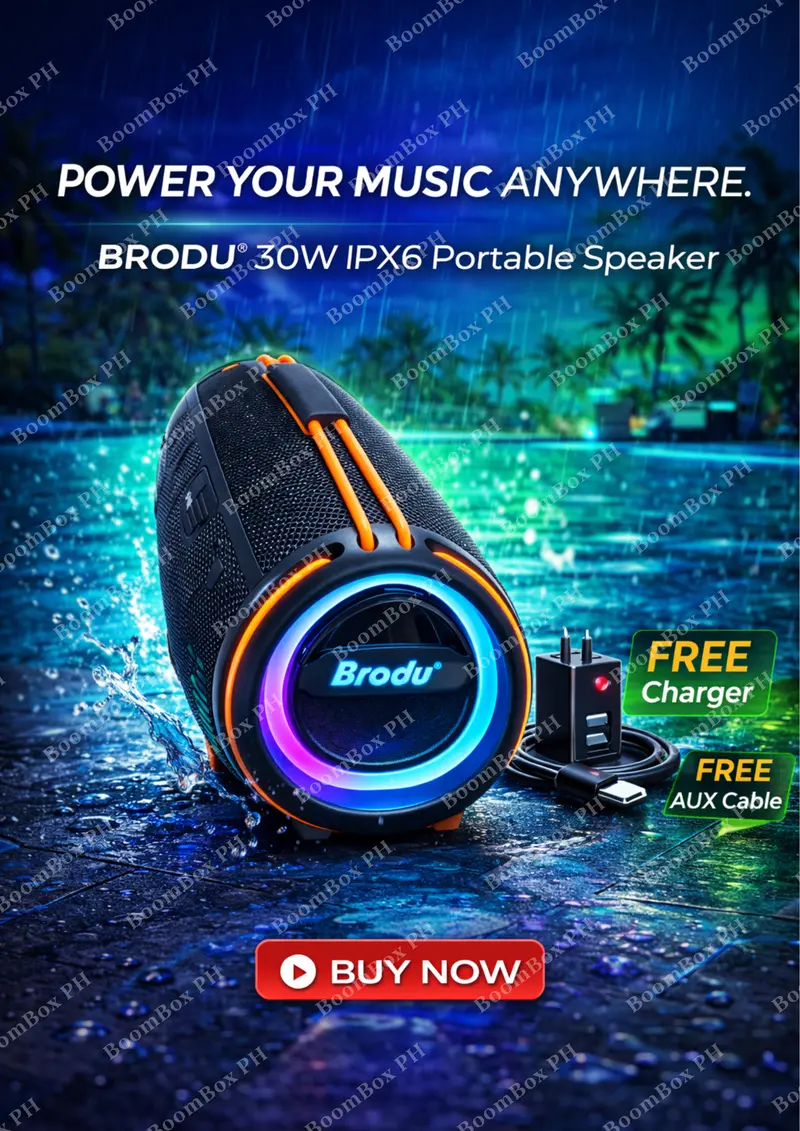 BRODU BTS-2410 30W Waterproof RGB Party Speaker | Long Playback Time ...