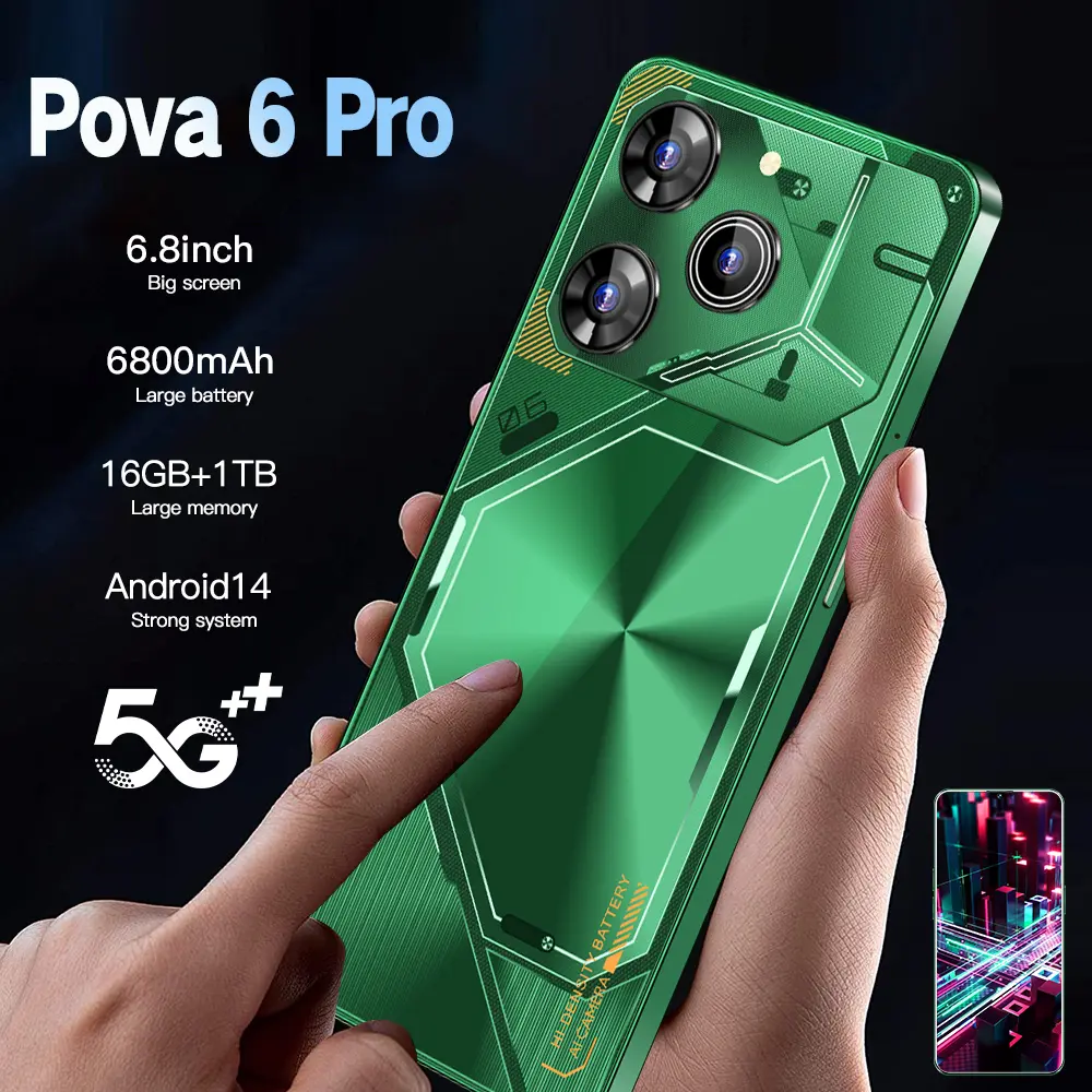 Advanced 5g smartphone Pova 6Pro frosted glass is expandable